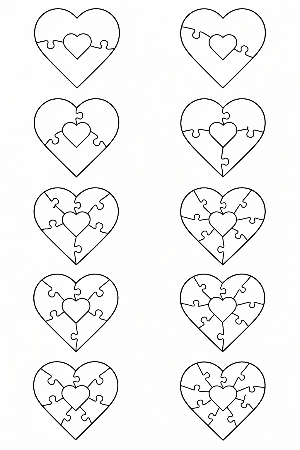 Mothers Day Heart Puzzle
