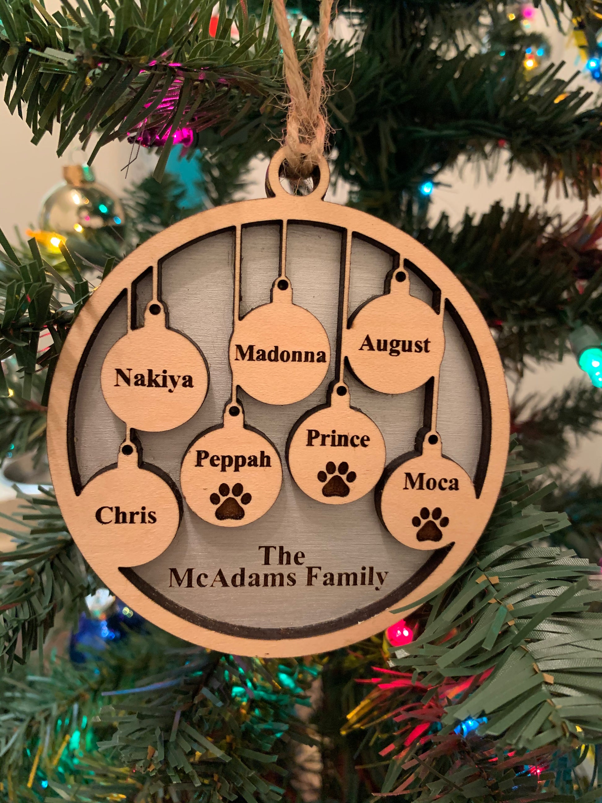 Christmas - Personalized Family Ornament