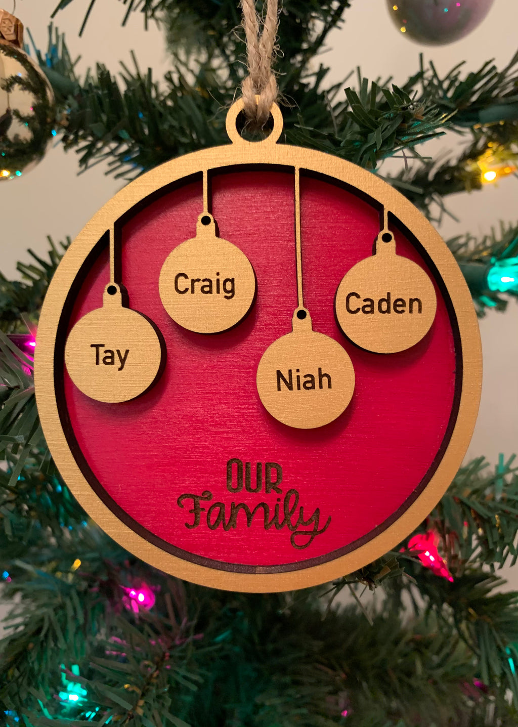 Christmas - Personalized Family Ornament