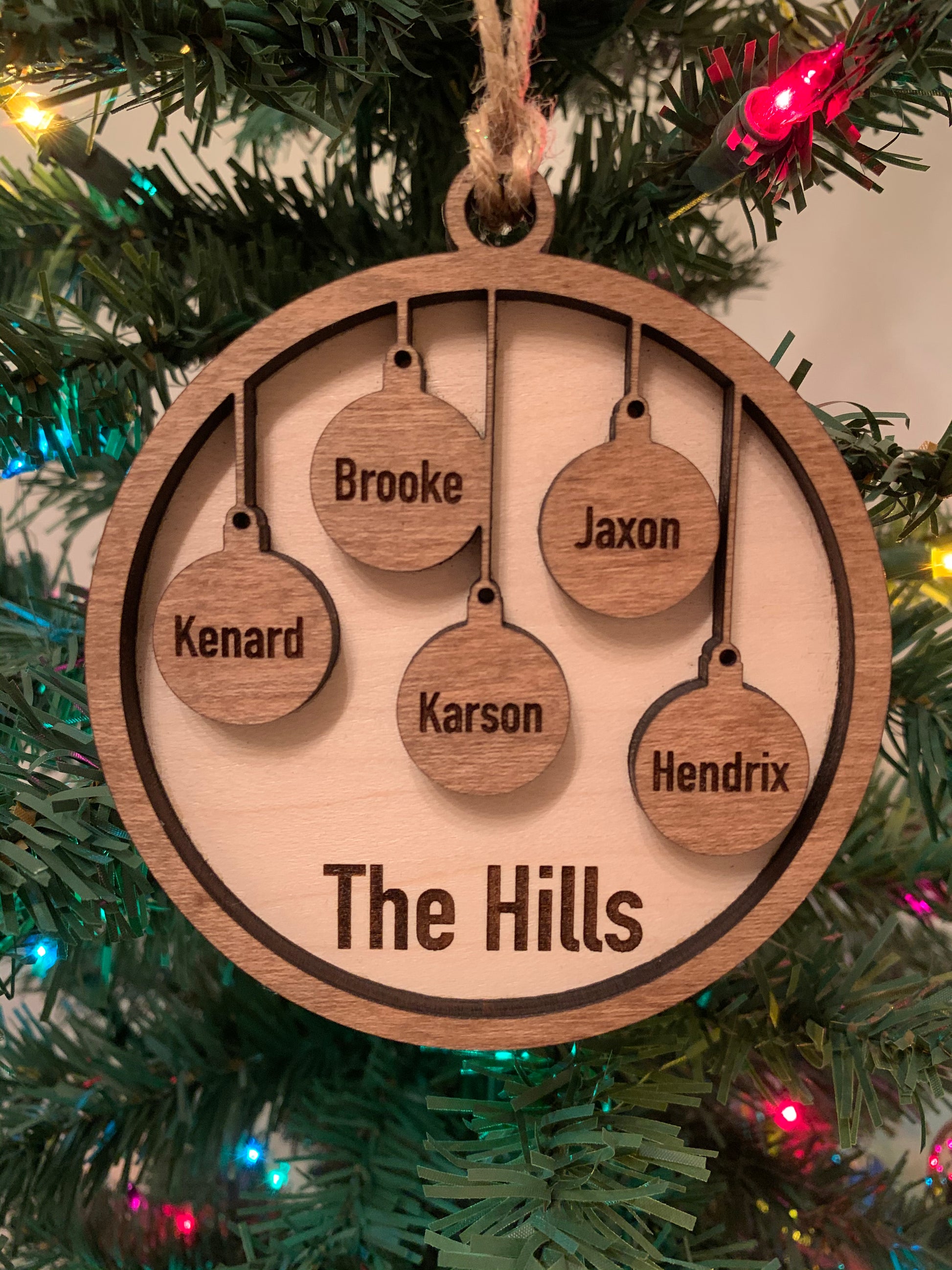 Christmas - Personalized Family Ornament