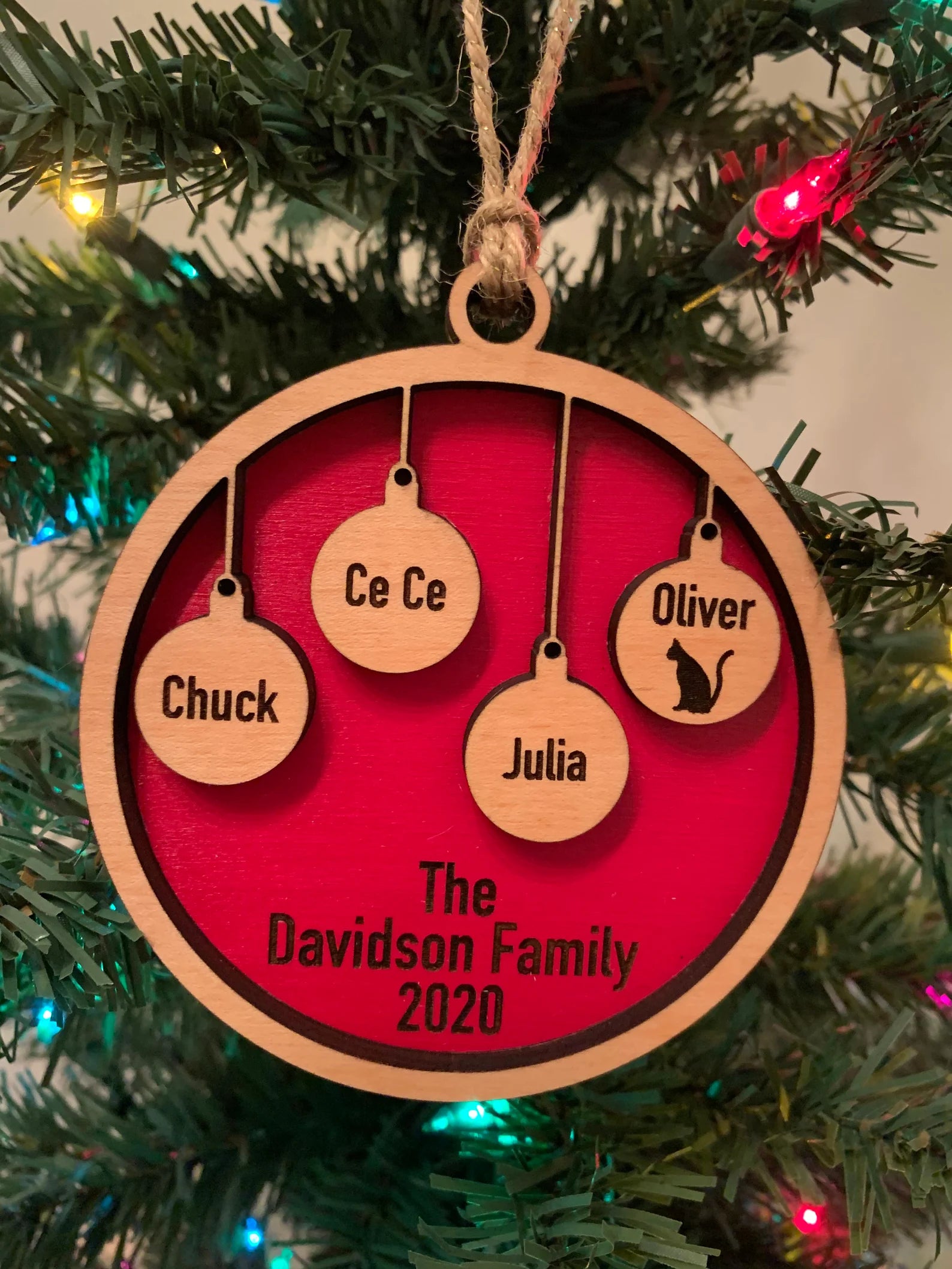 Christmas - Personalized Family Ornament
