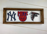 Framed Sports Team Sign