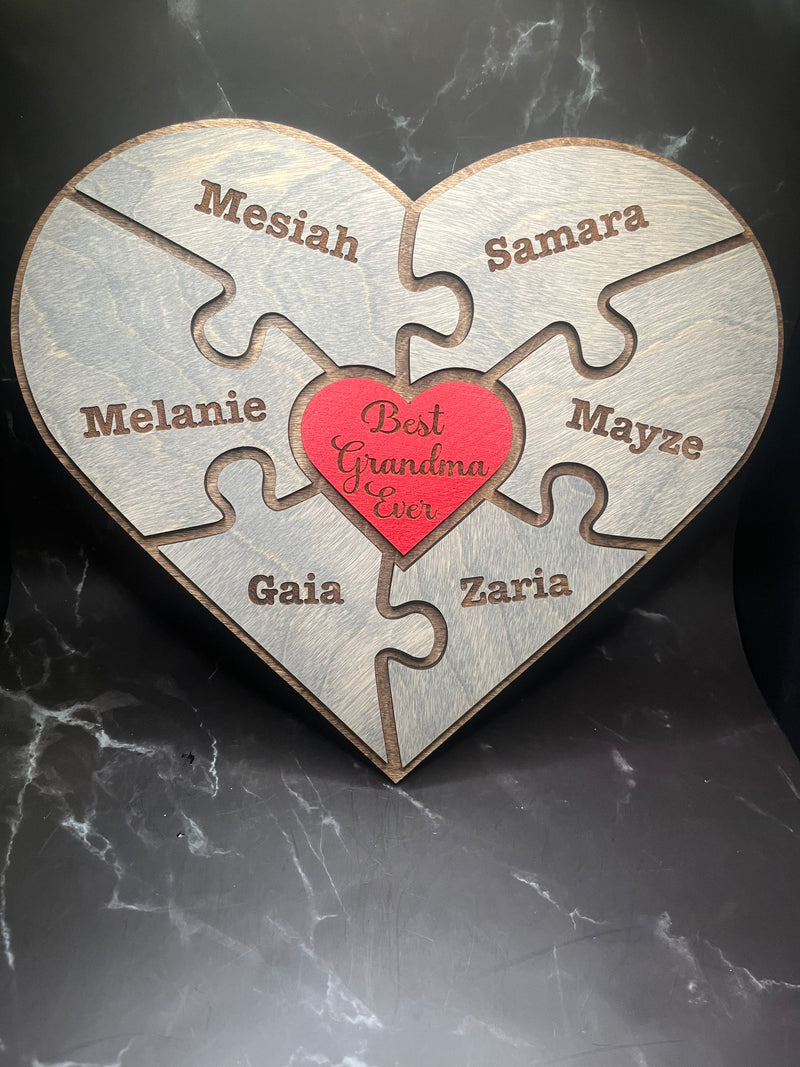 Mothers Day Heart Puzzle