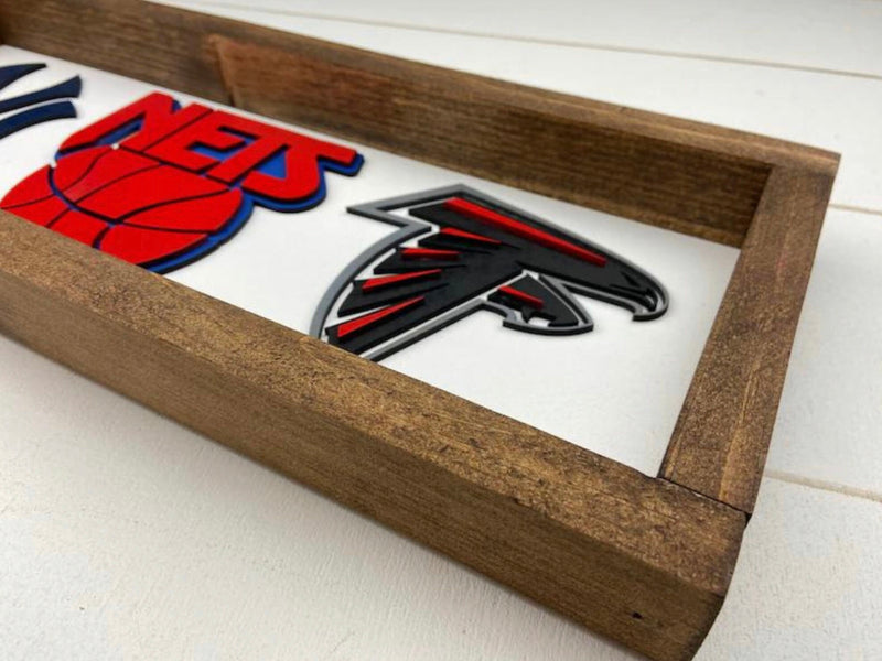 Framed Sports Team Sign